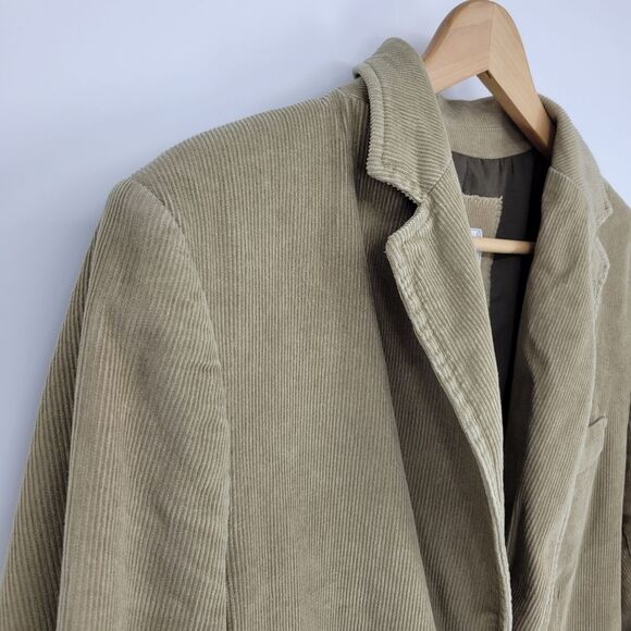 Zara casual corduroy tan blazer jacket mens large friday night steel tip dart - Picture 2 of 12